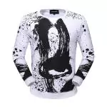 acheter pulls gilets hommes dsquared2 printed faded dark white